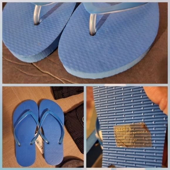 DKNY Striped Blazer Jacket Size S and 3 Pairs Sandals Sizes 6 - Picture 6 of 14